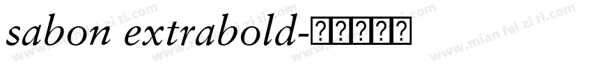sabon extrabold字体转换